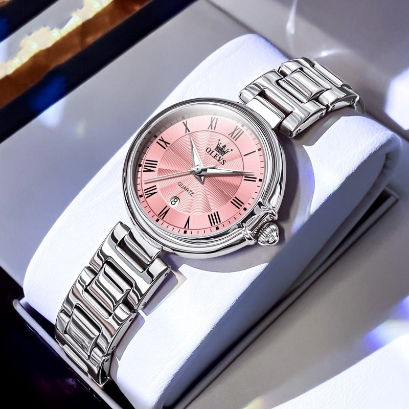 Scale Quartz Luminous Waterproof Sheet Calendar Women's Watch