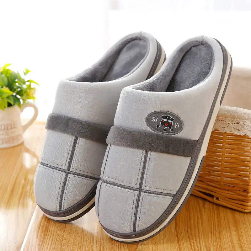 Big Plus Size 48 49 50 Fur Slippers Winter Home Men Shoes 2021 Fashion Flat Bedroom Slippers Furry Slides Man Shoes Fur Men's