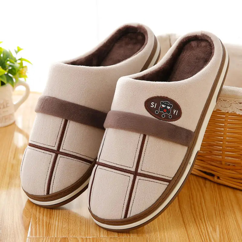 Big Plus Size 48 49 50 Fur Slippers Winter Home Men Shoes 2021 Fashion Flat Bedroom Slippers Furry Slides Man Shoes Fur Men's