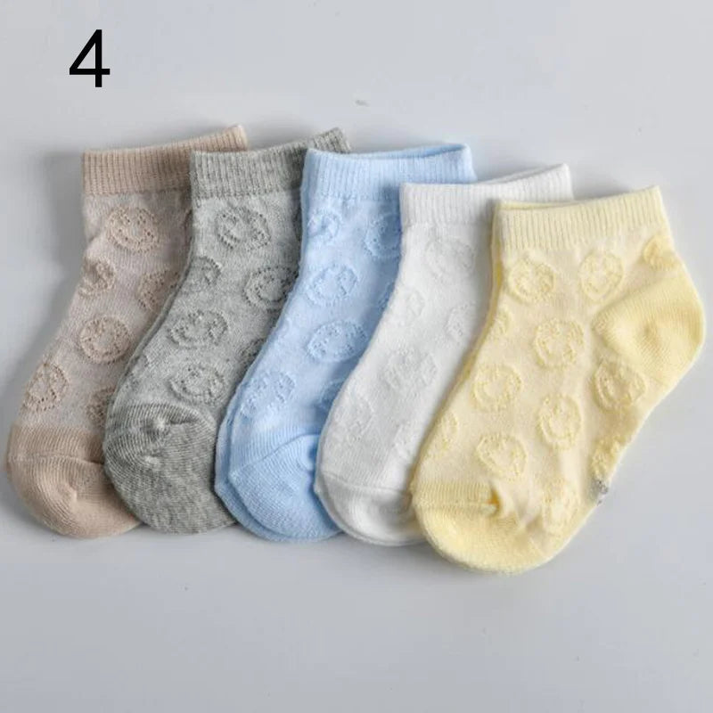 5Pair/lot New Children's Socks Summer Thin Boys and Girls Baby Socks