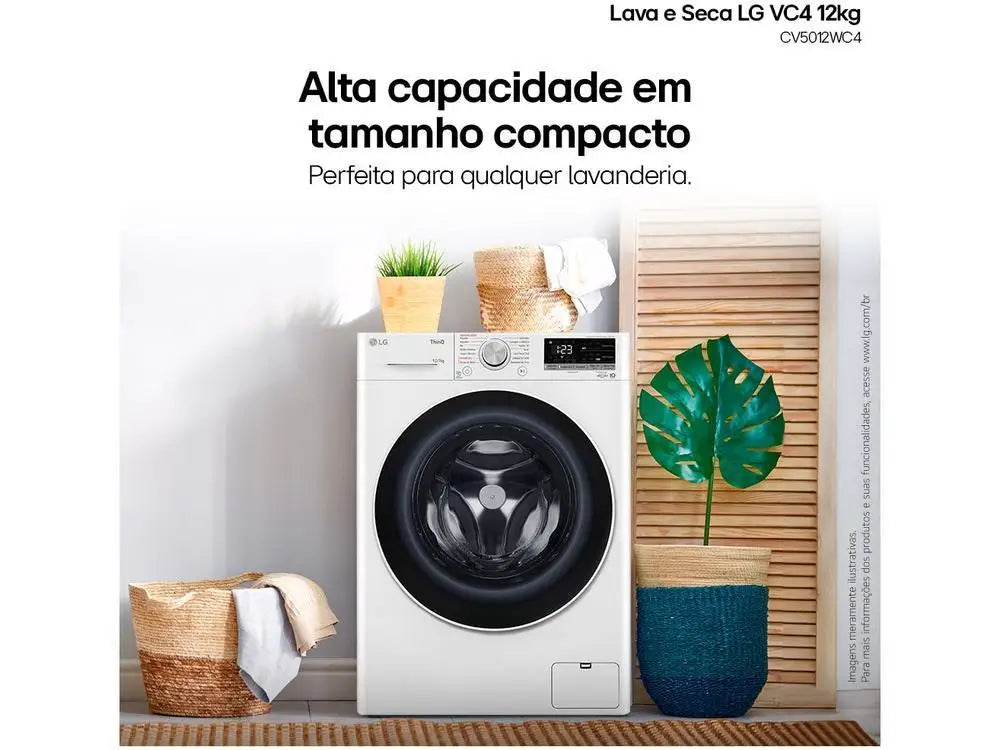 Lava and Dry LG 12kg Smart VC4 CV5012WC4 with-220V