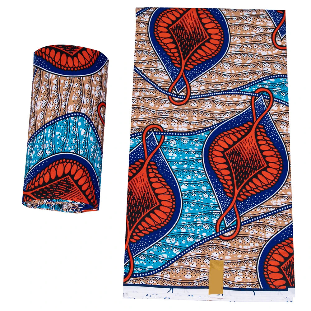 Ankara Fabric African Real Wax Print Polyester Material for Handsewing High Quality Cloth for Party Dress Tissus S-8