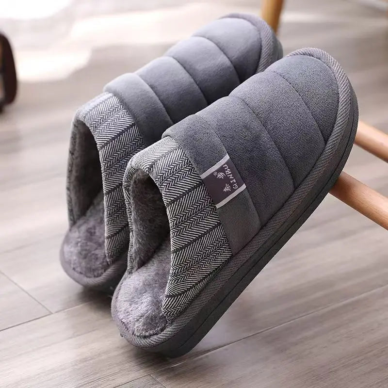 Big Plus Size 48 49 50 Fur Slippers Winter Home Men Shoes 2021 Fashion Flat Bedroom Slippers Furry Slides Man Shoes Fur Men's