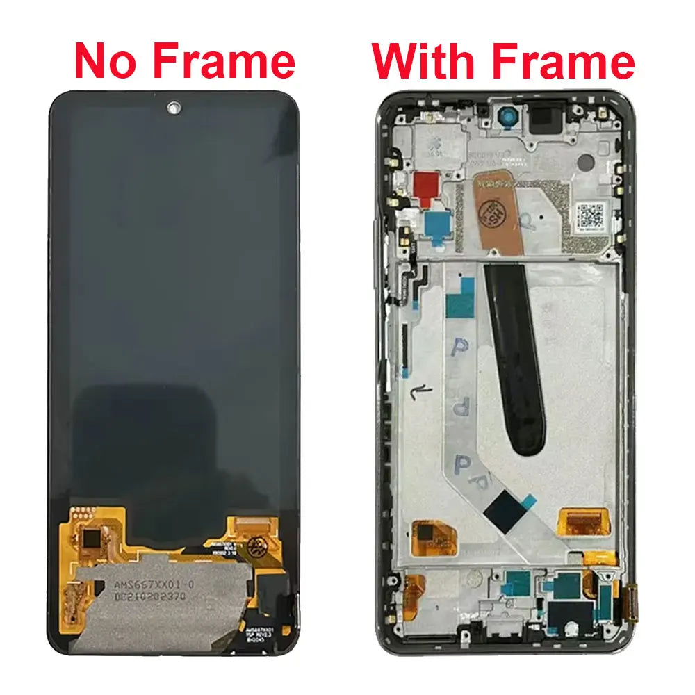 AMOLED 6.67'' For Xiaomi Poco F3/F3 Pro LCD Display  with Frame Touch Panel Digitizer For Poco F3 M2012K11AG Screen Replacement