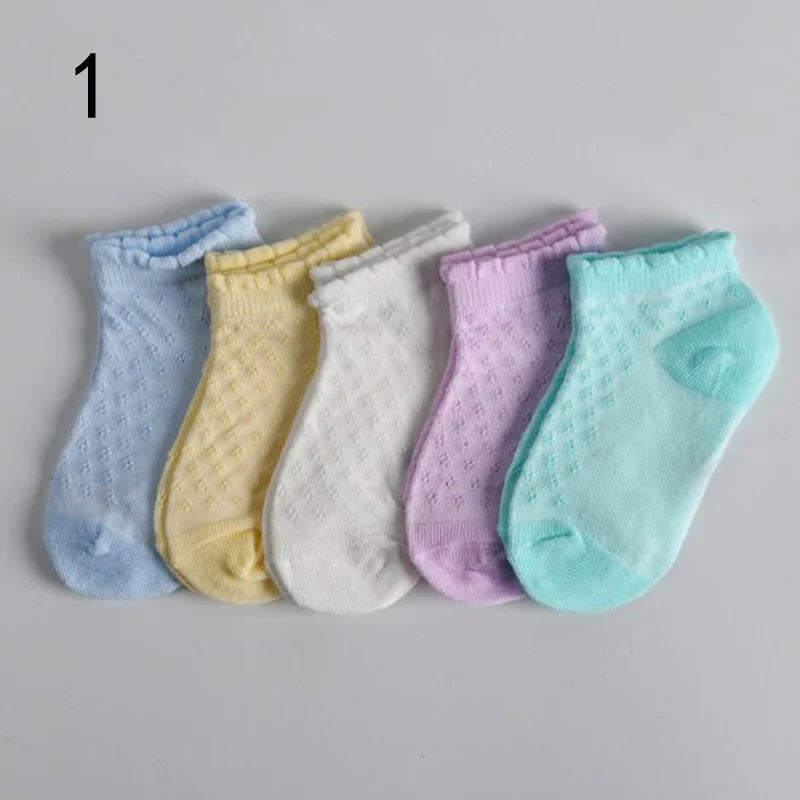 5Pair/lot New Children's Socks Summer Thin Boys and Girls Baby Socks