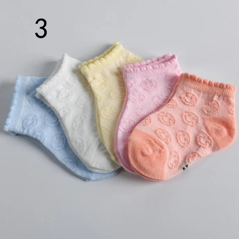 5Pair/lot New Children's Socks Summer Thin Boys and Girls Baby Socks