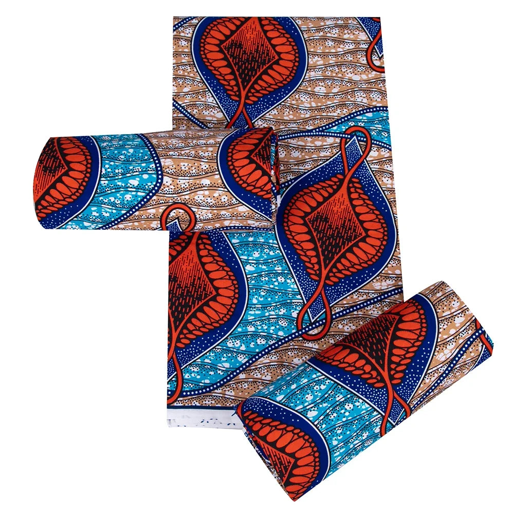 Ankara Fabric African Real Wax Print Polyester Material for Handsewing High Quality Cloth for Party Dress Tissus S-8