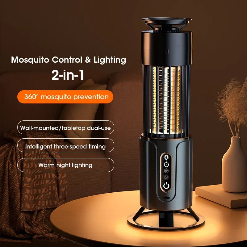 Mosquito Killer Lamp Insect Fly Trap Camping Lantern USB Timing Electric Mosquito Swatter Outdoor Insect Killer Repellent