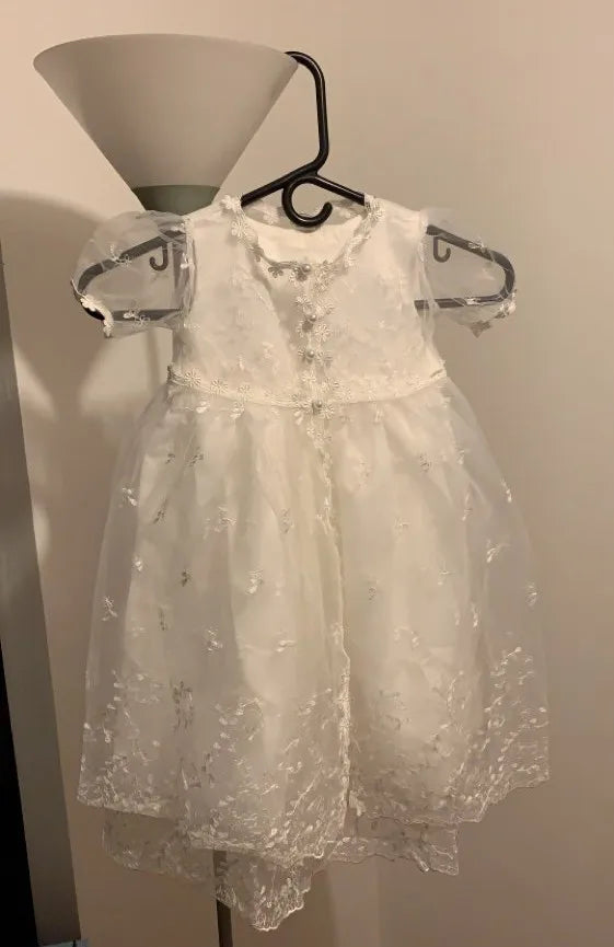 Baby Girl Newborn Dress Birthday Dress Christening Gown Baby Party Dress christmas clothes  1 year girl baby birthday dress