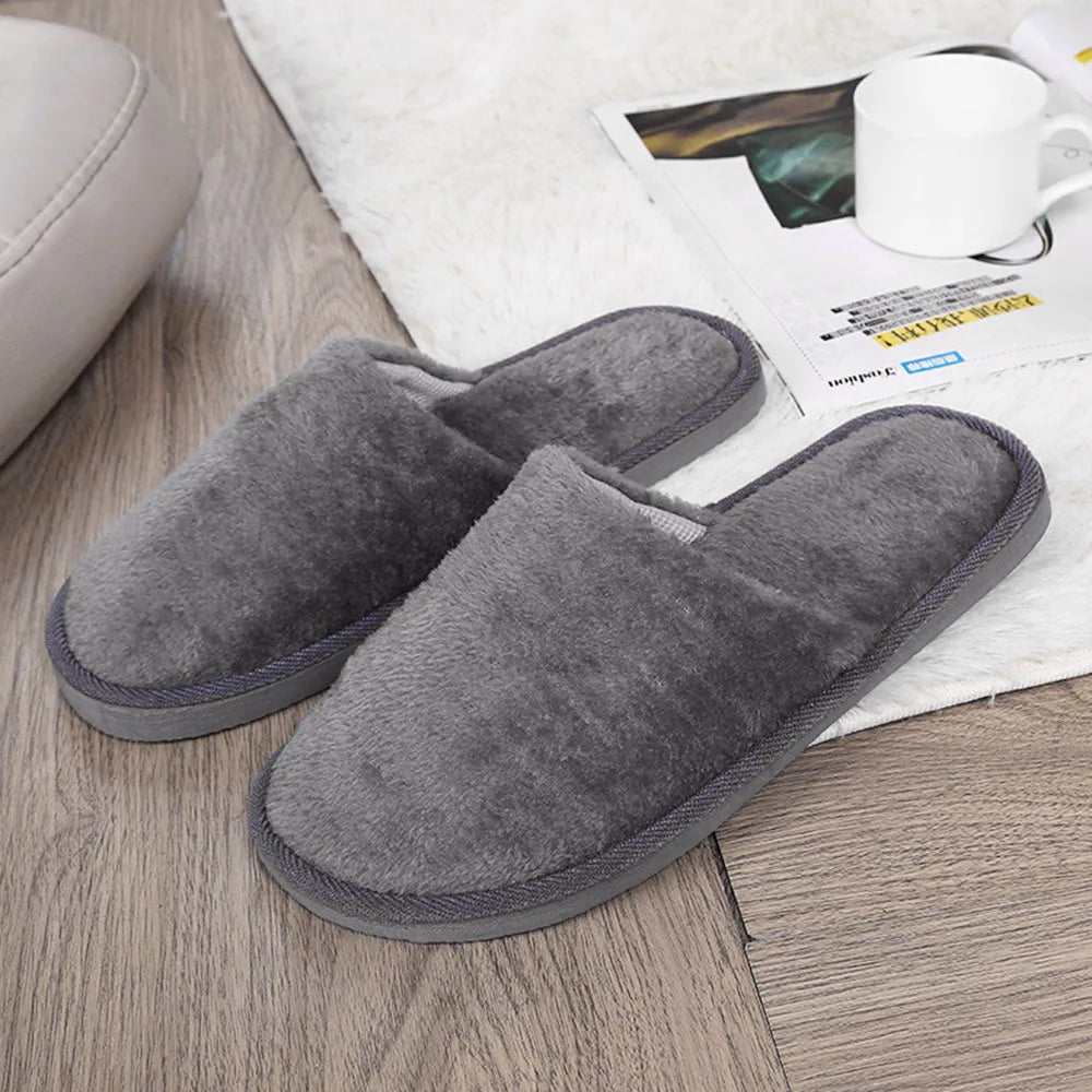 Slippers Warm Men Bedroom Plush Shoes Winter Home Floor Soft Indoors -Slip Men'S Slipper Mens Corduroy Slippers