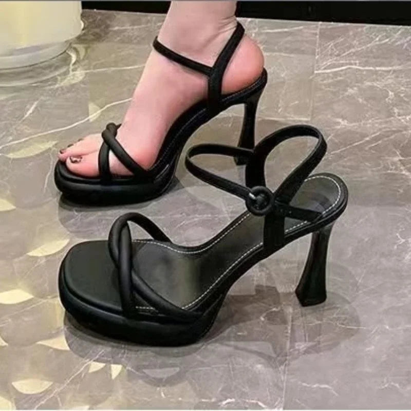 Luxury Designer Summer Women Sandals Fashion Elegant Open Toe Shoes Ladies Outdoor Party Dress High Heel Sandalias