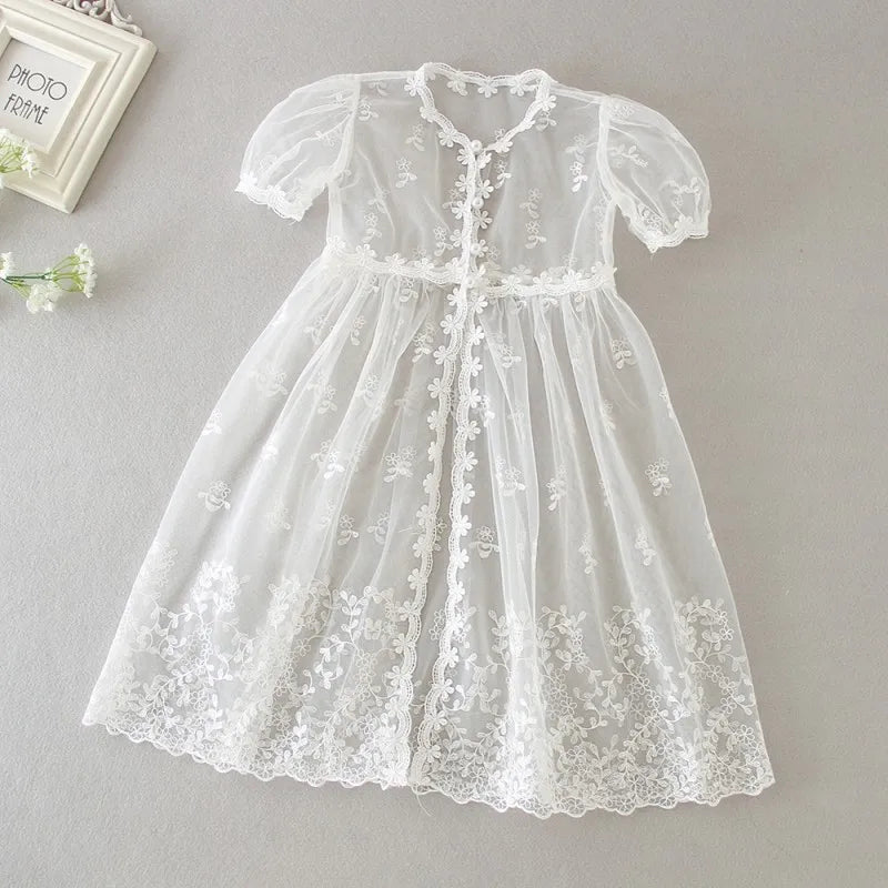 Baby Girl Newborn Dress Birthday Dress Christening Gown Baby Party Dress christmas clothes  1 year girl baby birthday dress