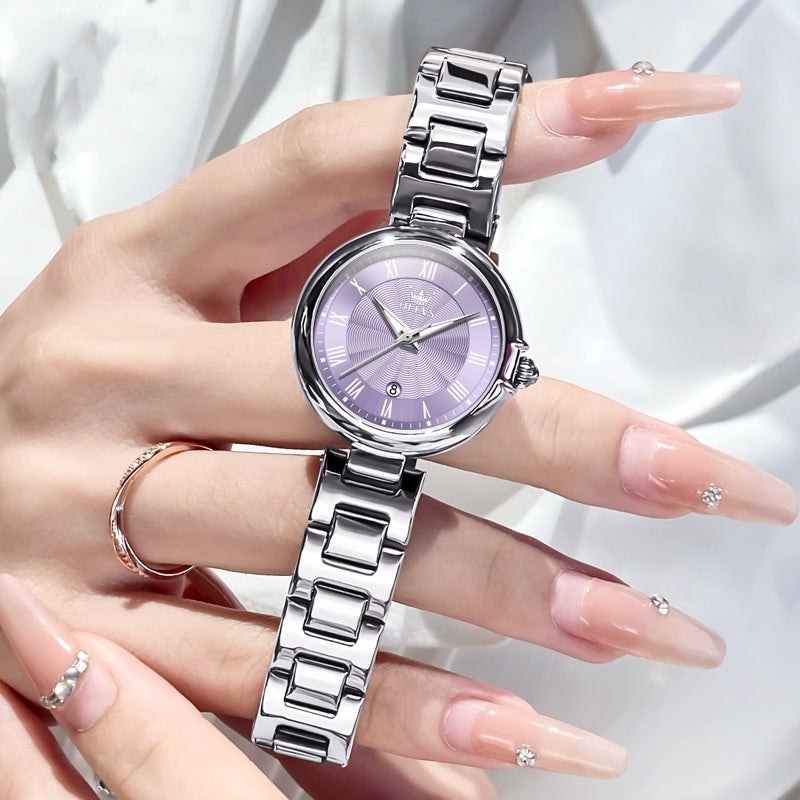 Scale Quartz Luminous Waterproof Sheet Calendar Women's Watch